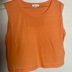 orange sleeveless tank